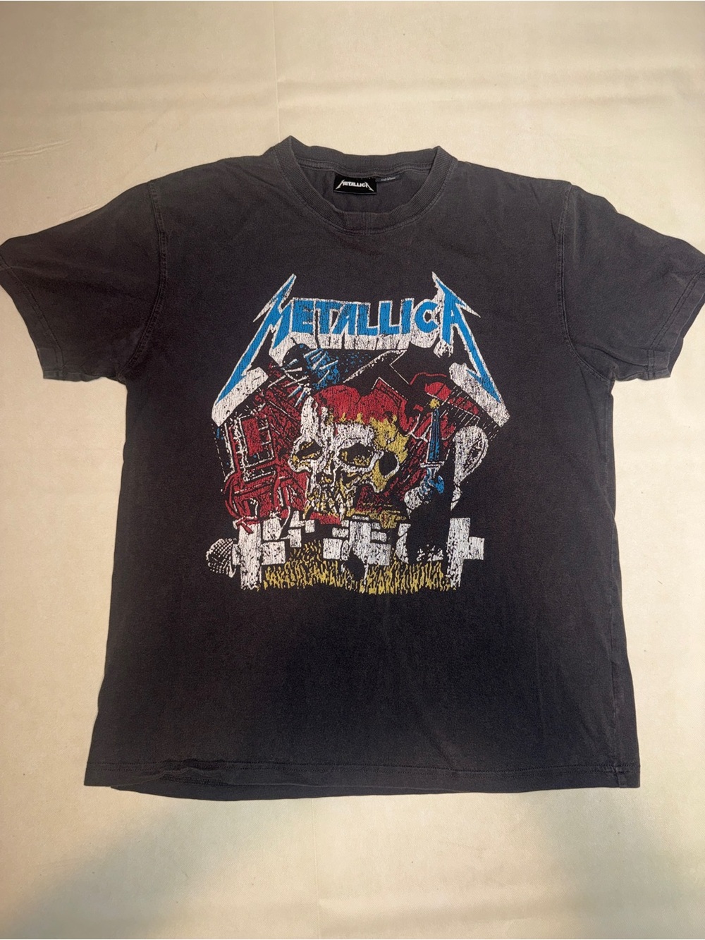 Metallica Black Graphic Short Sleeve Tee
